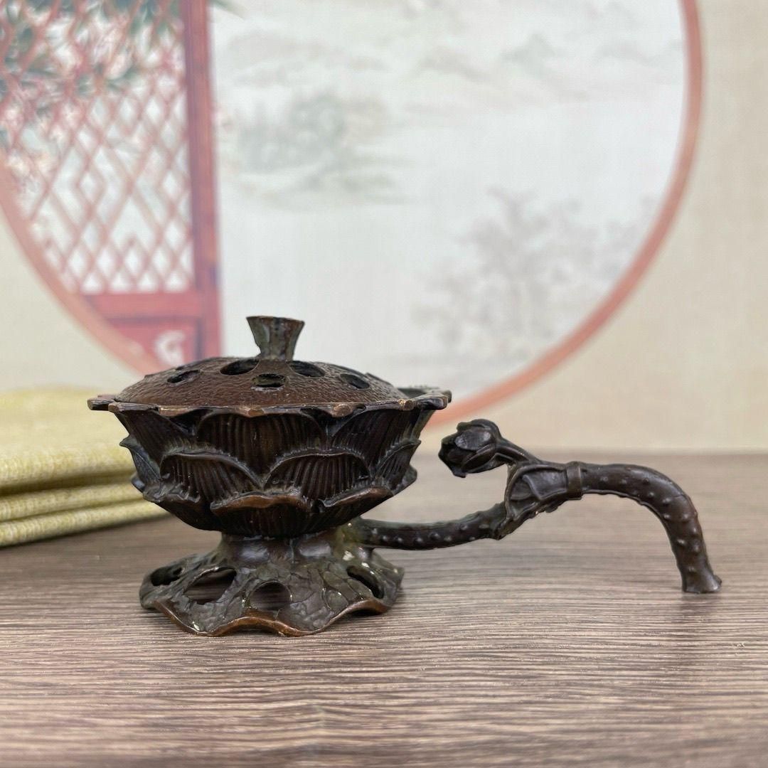 銅 細工 香炉 手持ち蓮華炉 盤香炉 装飾品 工芸品 置物 銅 細工 香炉 手持ち蓮華炉 盤香炉 装飾品 工芸品 置物 - メルカリ