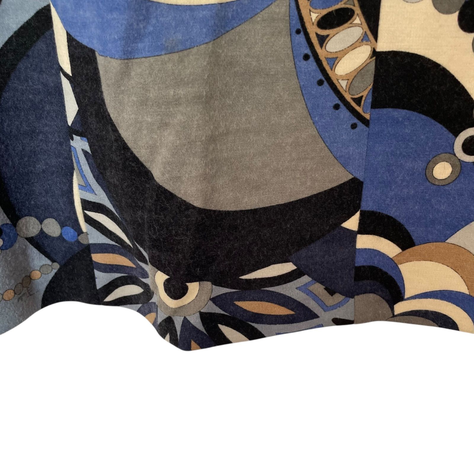 エミリオプッチ　トップス　ワンピース　ドルマンスリーブ　アシンメトリー　ブルー Z1415 EMILIO PUCCI エミリオプッチ ノースリーブワンピース