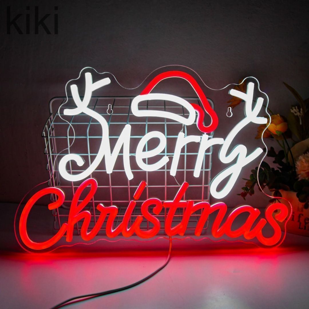 新品未使用ネオンサイン ネオンイト ネオン 管 おしゃれ LED Merry Christmas 照明 DD1384