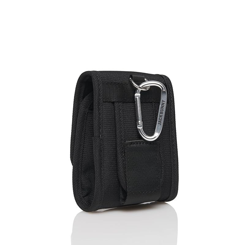 ♥品 ジャックバニー 継続定番商品 スコープケース ロゴファスナーシリーズ カラビナ付き | ゴルフ 測定器 | 262-4984713 010_ブラック FR 0