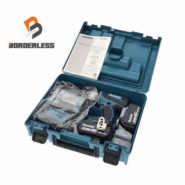 ☆未使用品☆makita マキタ 18V 充電式4モードインパクトドライバー TP141DRGX 青/ブルー バッテリ2個(6.0Ah) 充電器 ケース付 97349