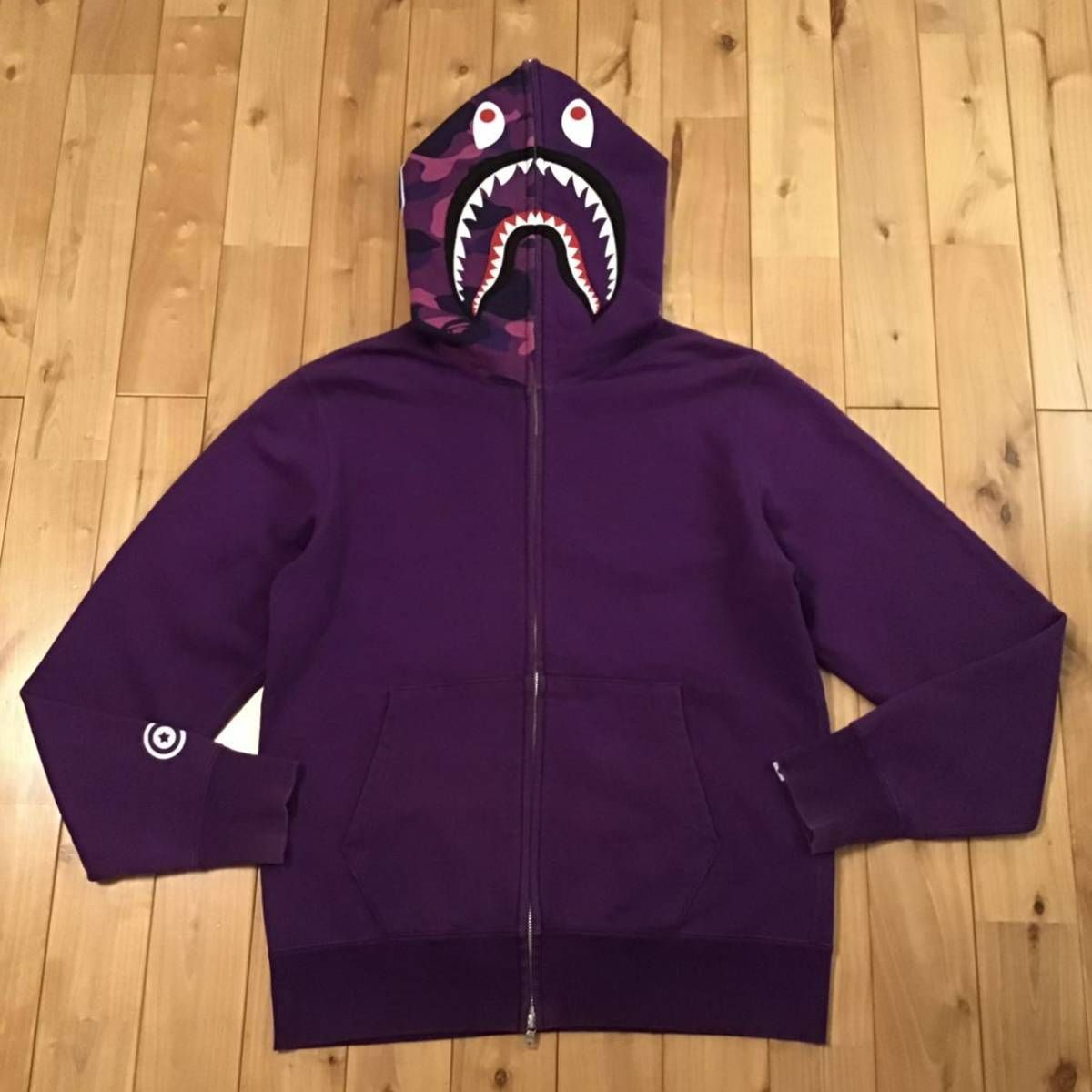 Purple × Purple camo シャーク パーカー Lサイズ shark full zip