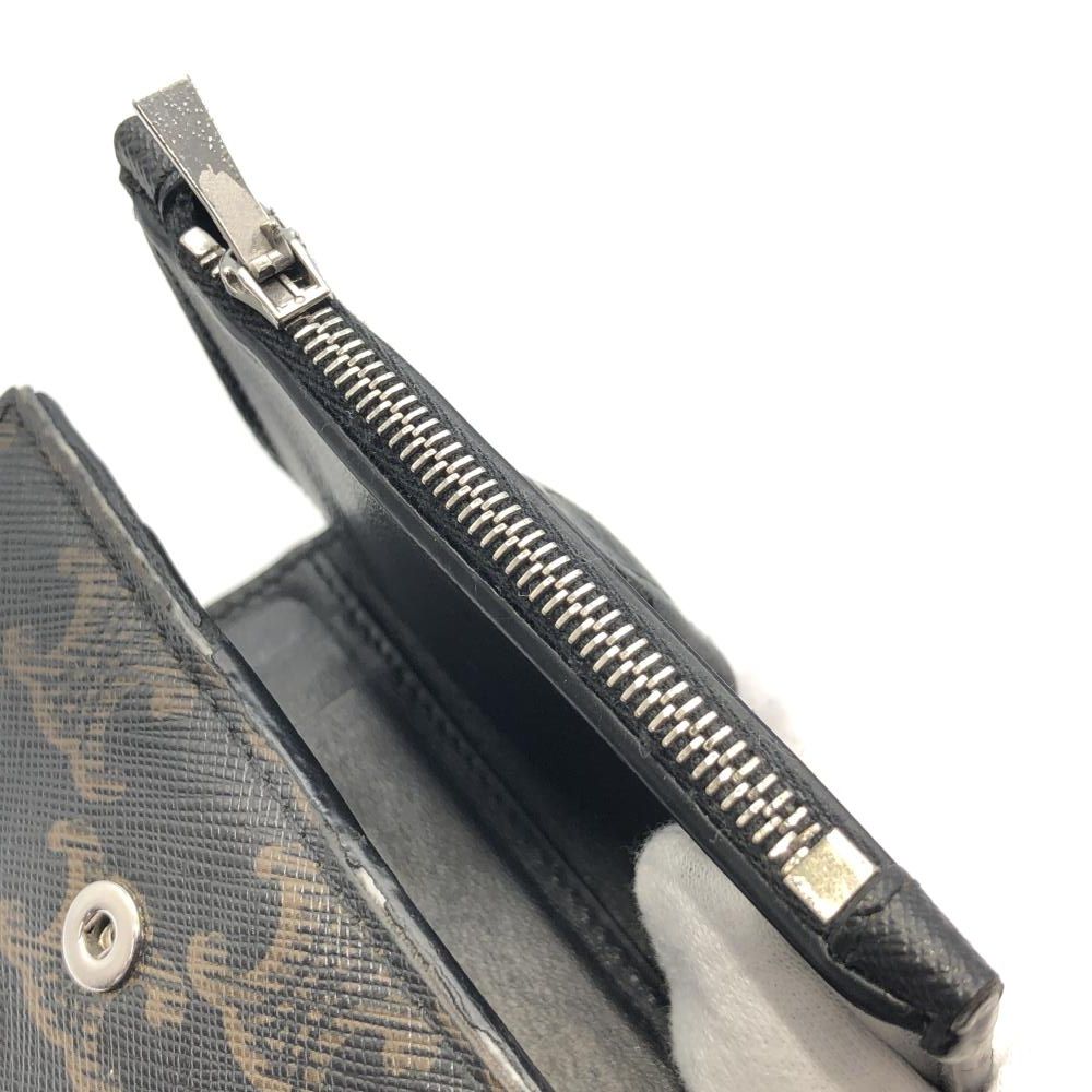 【】CELINE トリオンフキャンバス ファインストラップウォレット F-FG-2232 ▲全体的剥がれ有り セリーヌ[17]