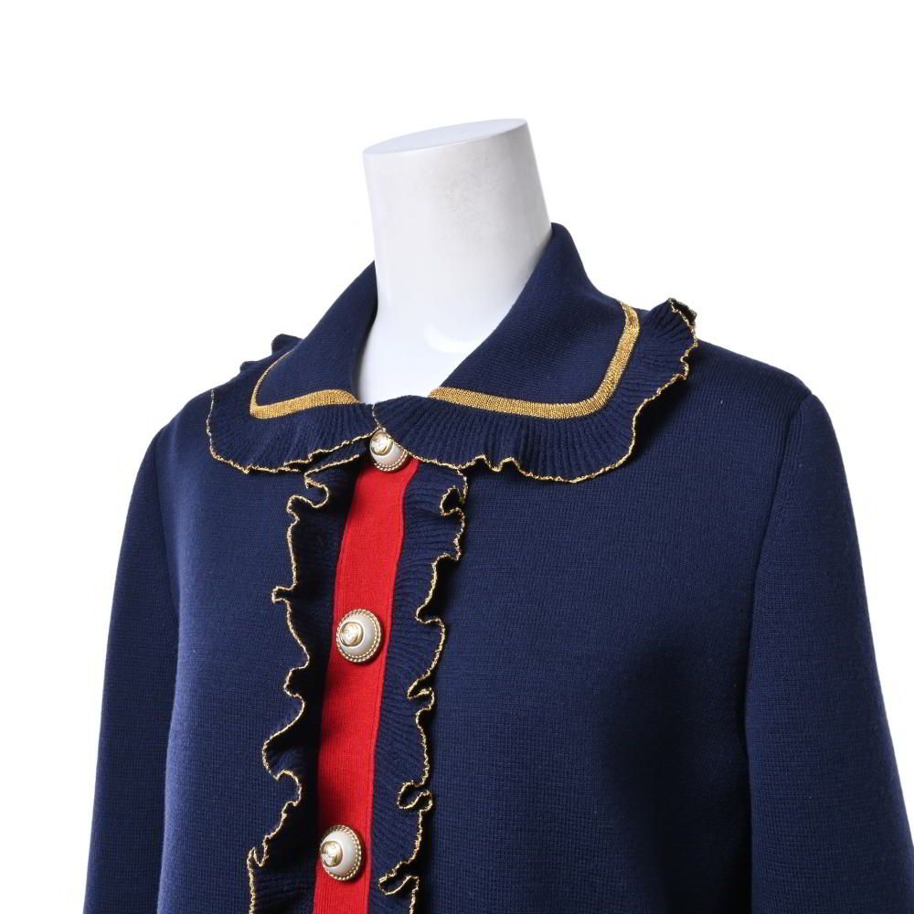【美品】GUCCI 457532 パールボタン　ジャケット GUCCI 457532 パールボタン ウール ニットジャケット カーディガン