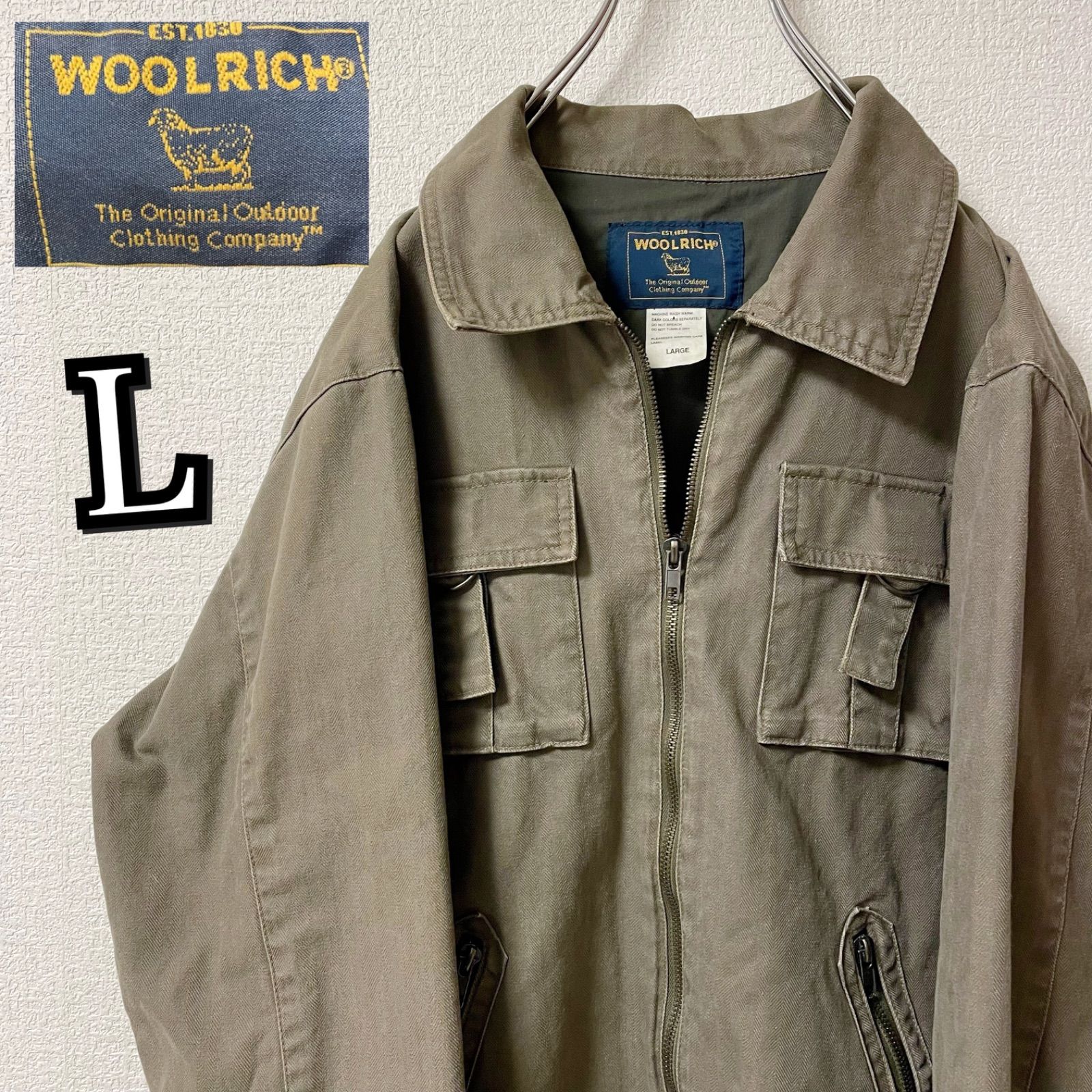 WOOL RICH ウールリッチ カバーオール カーキ ミリタリーサイズM WOOL RICH ウールリッチ カバーオール カーキ ミリタリーサイズM