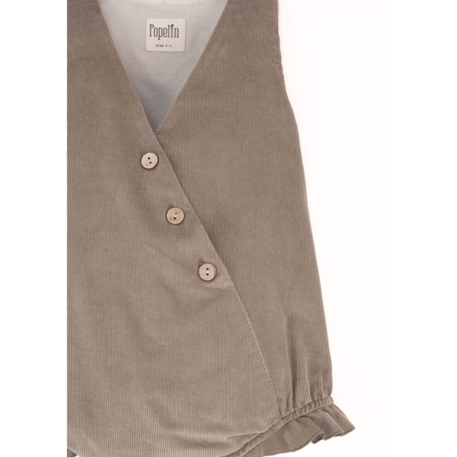 popelin crossover romper suit taupe