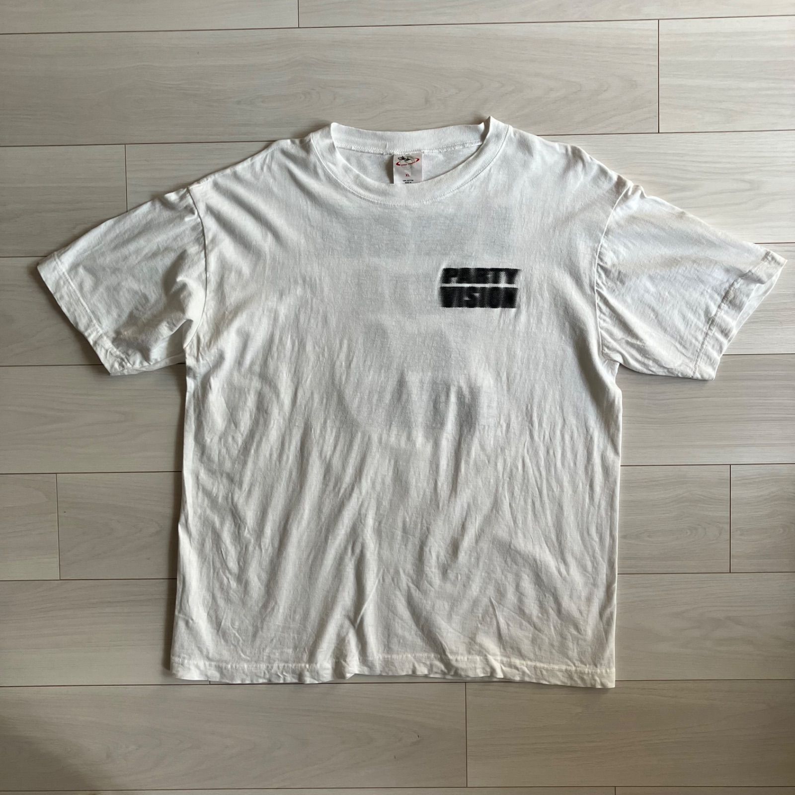 モーション文字 tシャツ 山田蓮 山田レン ボカシ字 PARTY VISION ホワイト XLサイズ cotton republic 山田蓮 モーション
