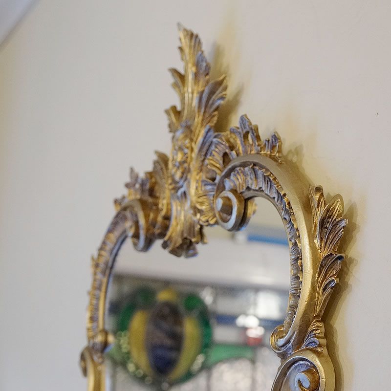 鏡 壁掛け イタリア製 クラシックスタイル 壁掛けミラー ゴールド 鏡