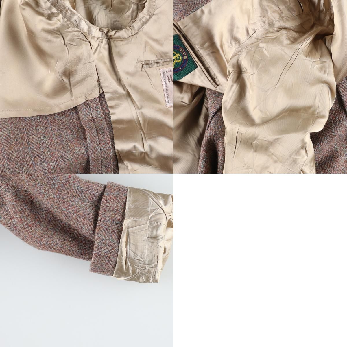 古着 90年代 ハリスツイード Harris Tweed ヘリンボーン ウール 