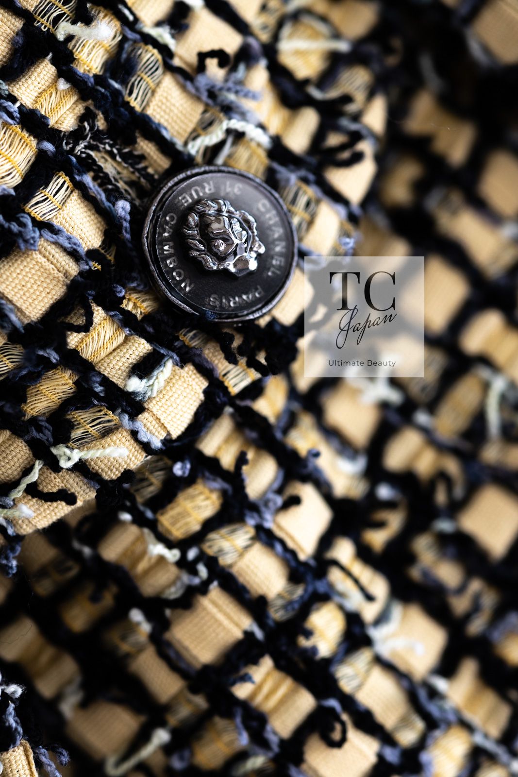 シャネル ジャケット CHANEL 2022 22PS イエロー ブラック