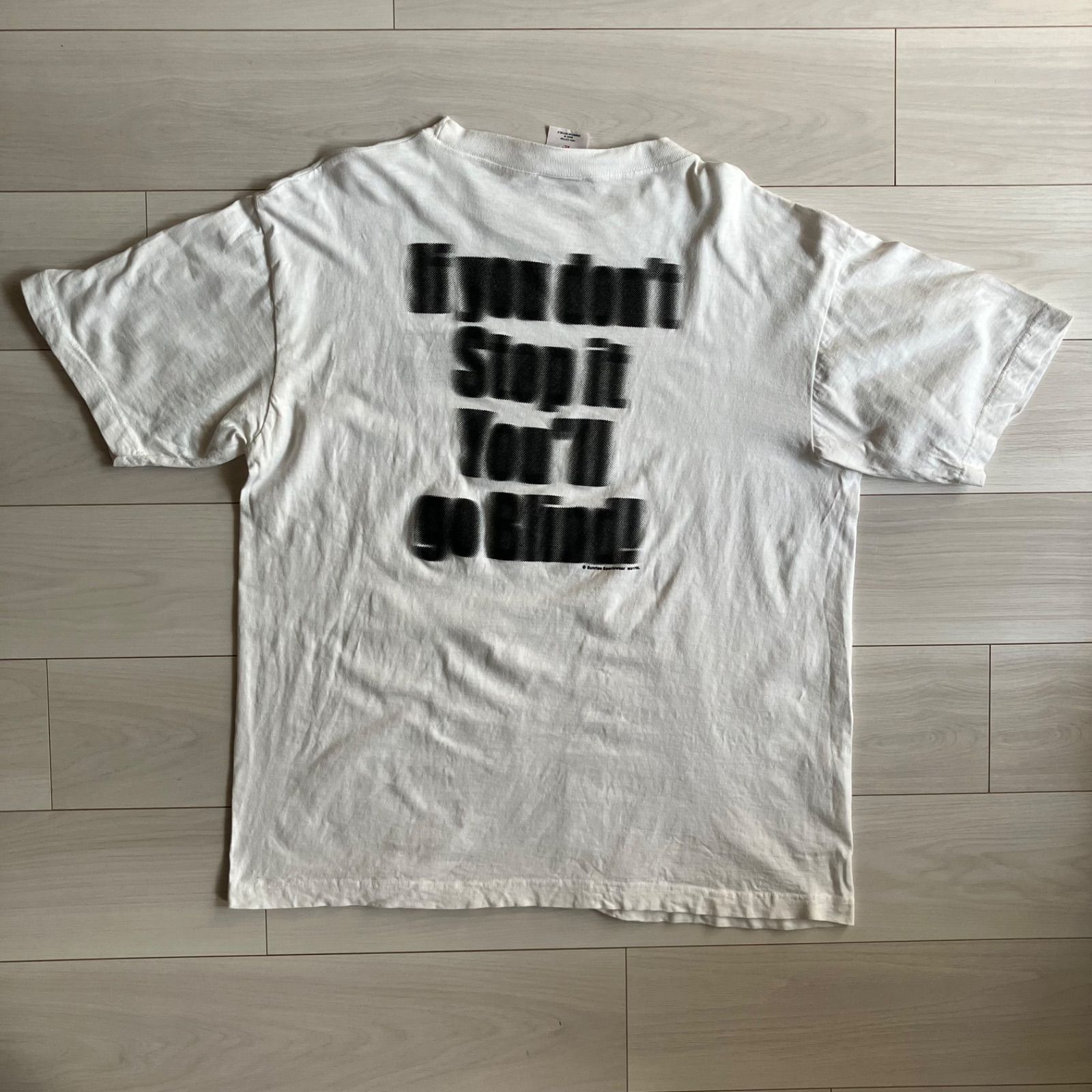 モーション文字 tシャツ 山田蓮 山田レン ボカシ字 PARTY VISION ホワイト XLサイズ cotton republic 山田蓮 モーション