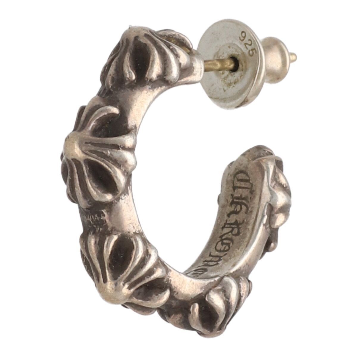 CHROME HEARTS クロムハーツ クロスバンド フープピアス SV925 シルバー イヤリング 24021281 RS