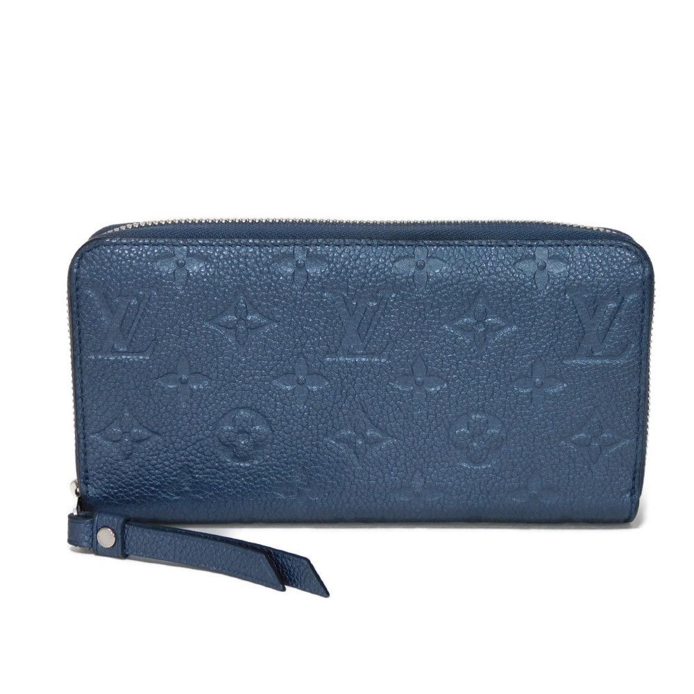 LOUIS VUITTON ルイ ヴィトン ジッピーウォレット LVロゴ フラワー エンボス ラウンドファスナー ロングジップウォレット 札入れ カードケース コインケース RFID モノグラム アンプラント メタリックシルバー 長財布 M80958