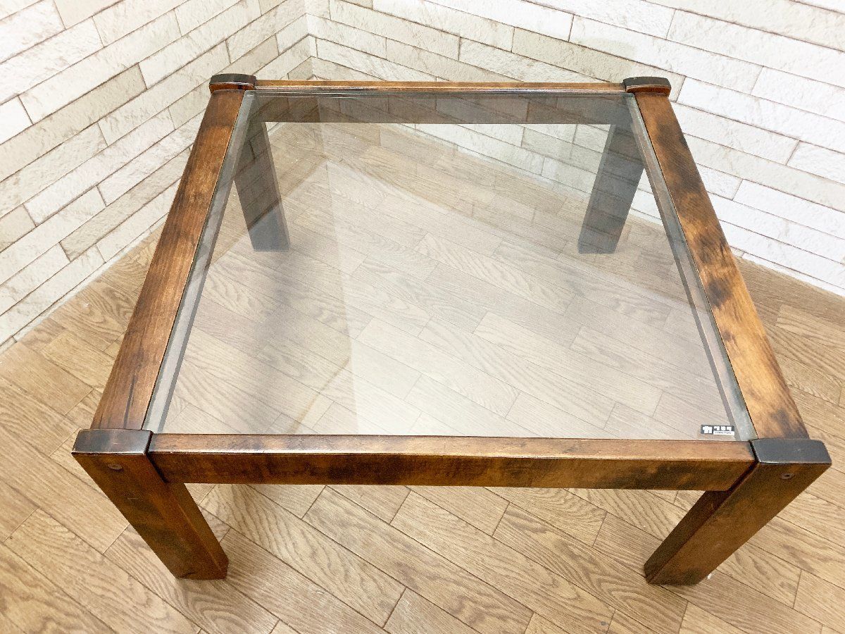 karimoku カリモク ガラストップ ローテーブル センターテーブル 机