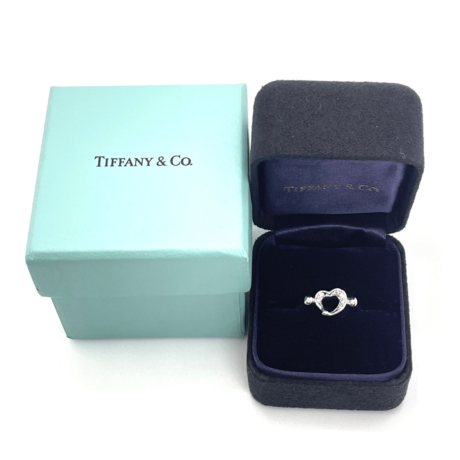 TIFFANY&Co./ティファニー オープンハートダイヤリング Pt950 11号