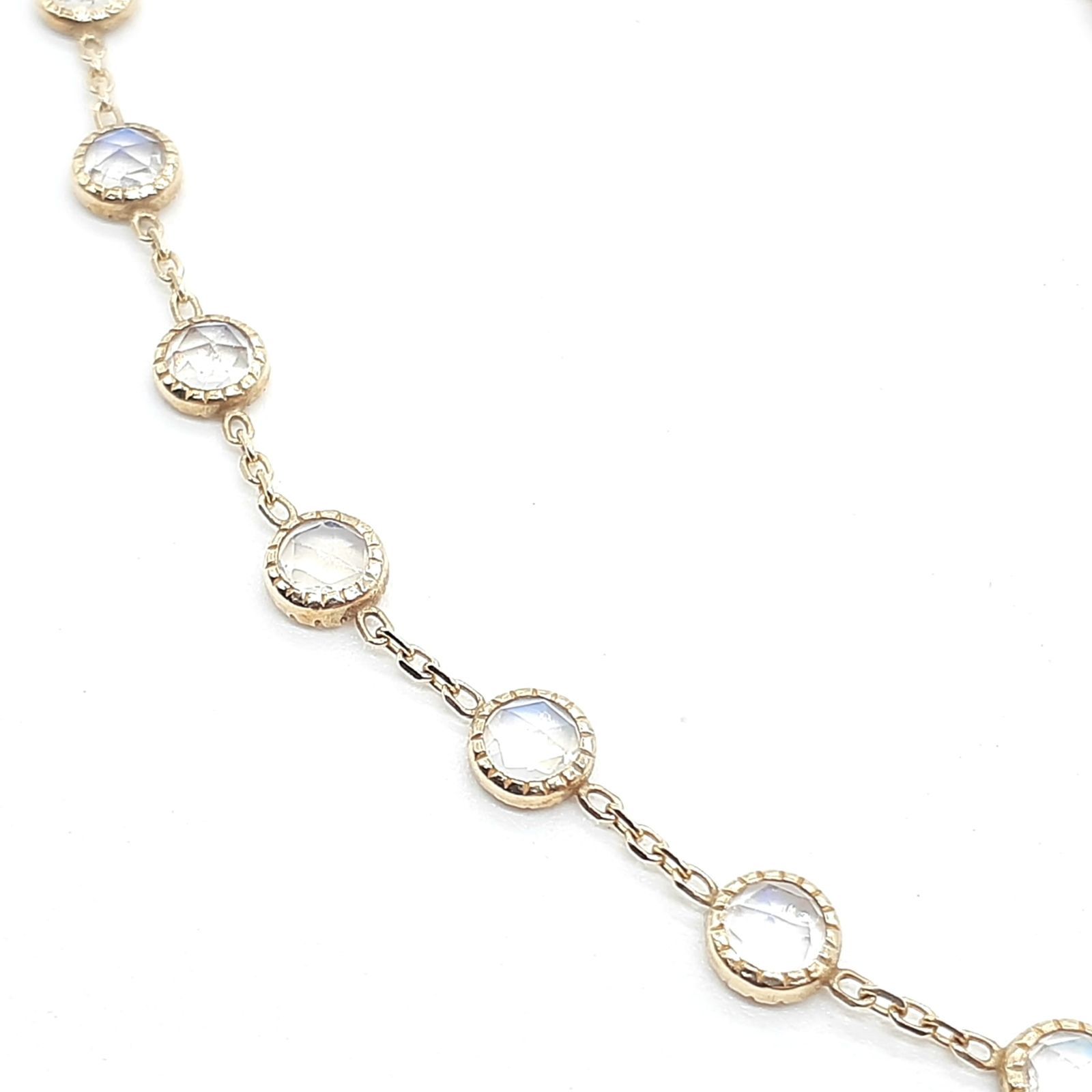 agete ムーンストーンチェーンブレスレットk10 10金ドリーミードリーミー