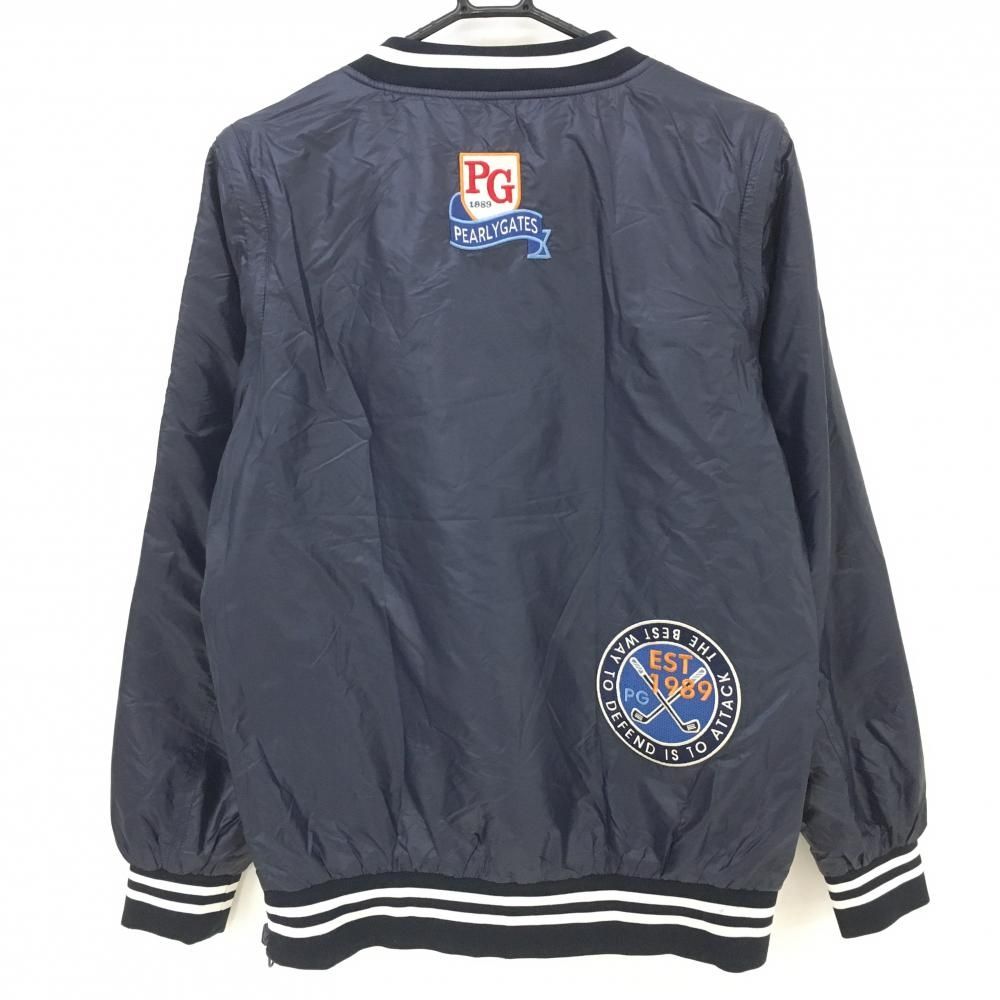 パーリーゲイツ 中綿リバーシブルスニード ネイビー×レッド 4WAY 袖