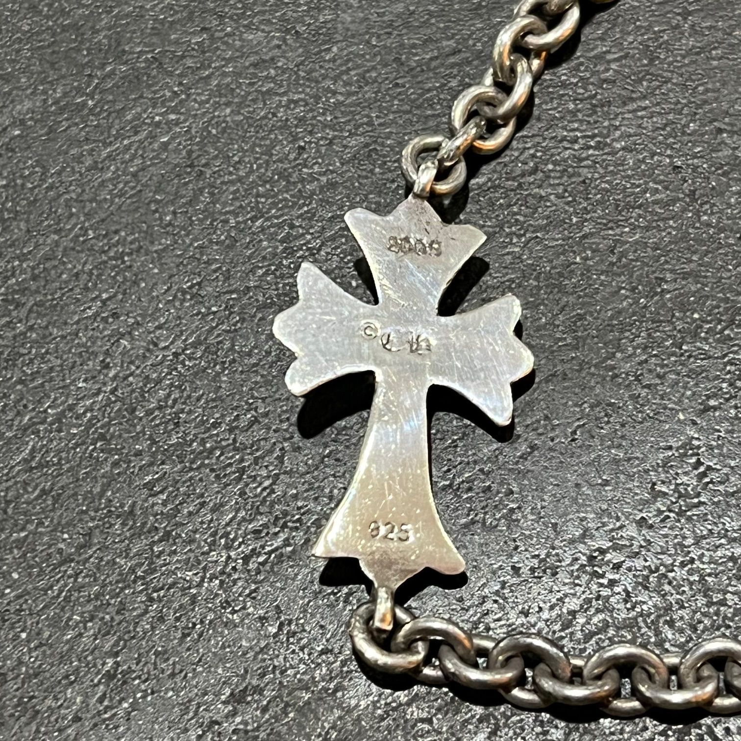 CHROME HEARTS タイニー CHクロス チェーン ブレスレット クロムハーツ シルバー925　77600A2