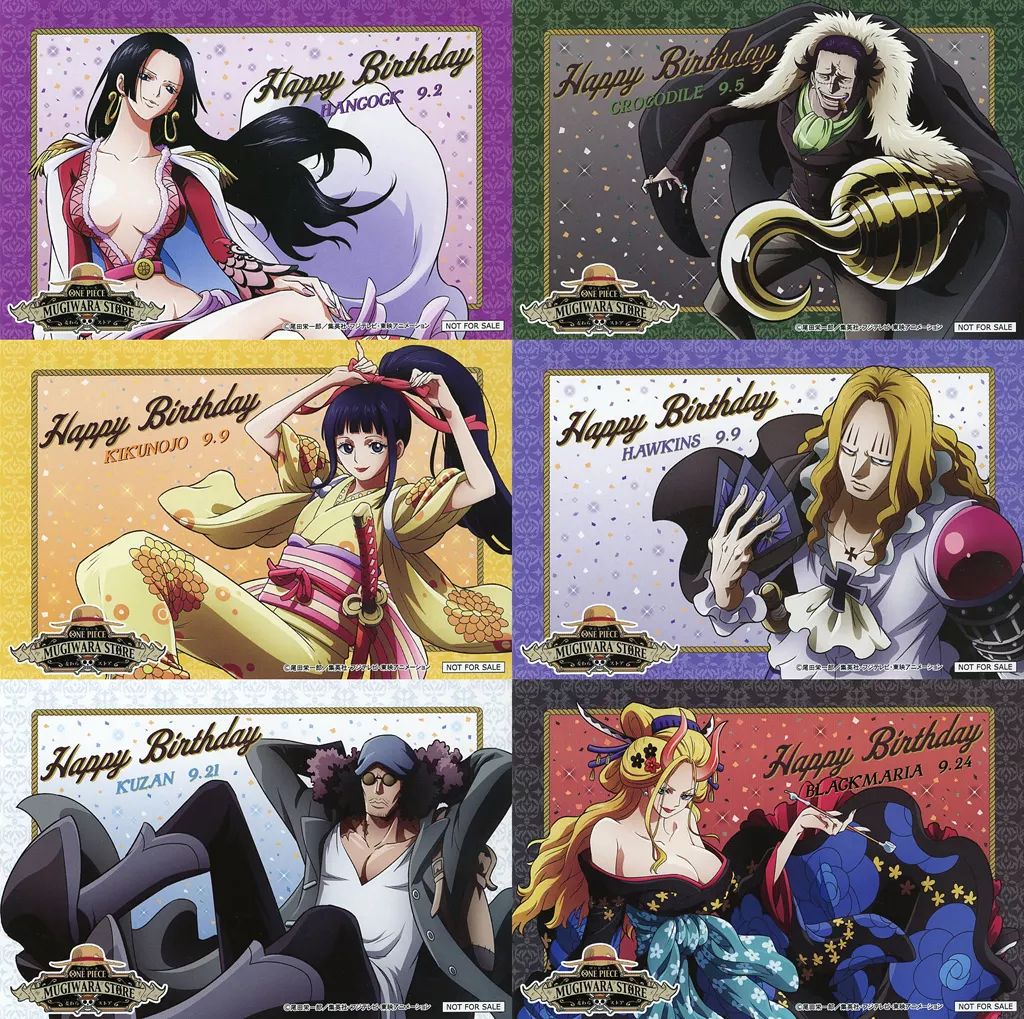 中古】キャラカード 全6種セット バースデーカード 「ワンピース ONE