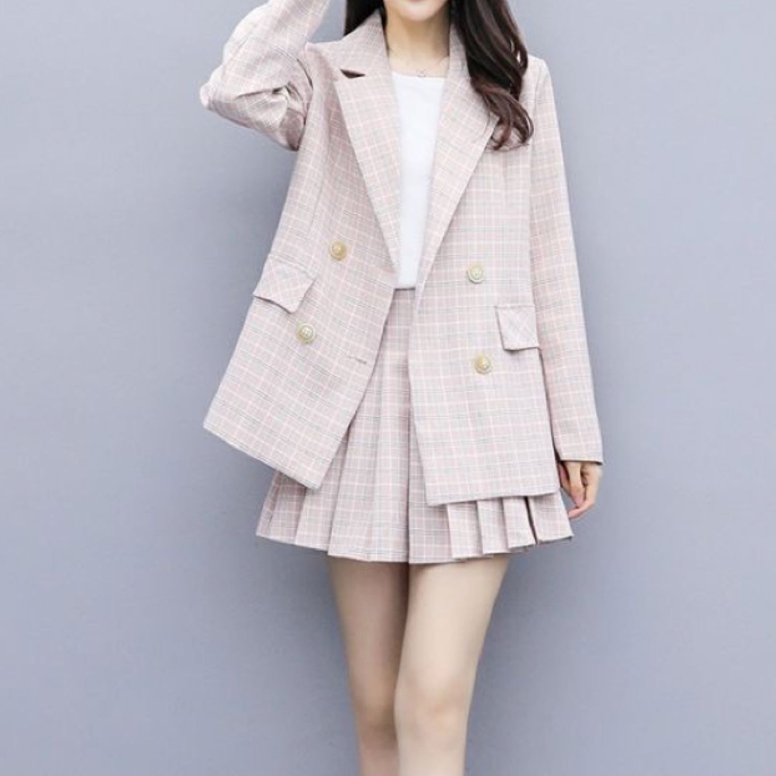 新品】大人可愛い♡ジャケット＋プリーツスカート レディース