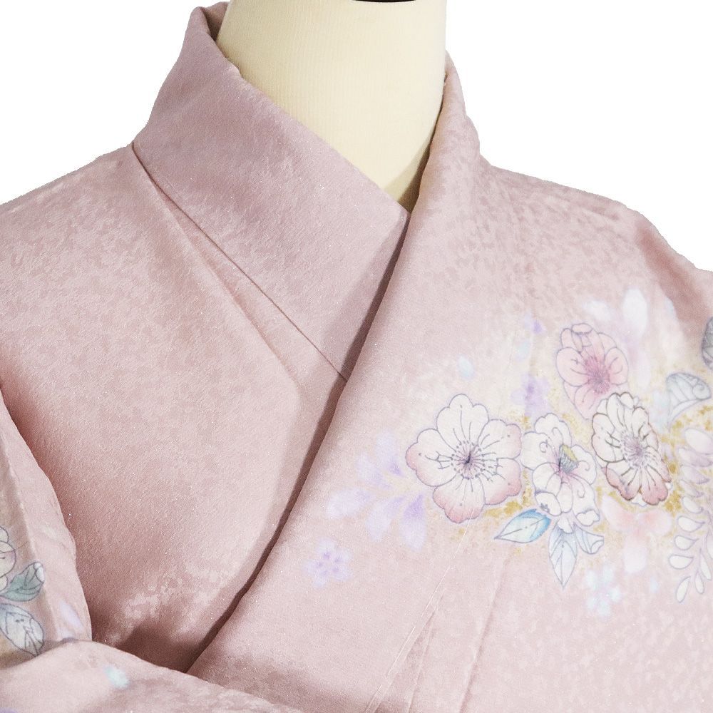 正絹　訪問着　袷　辻が花 辻が花 絞り 訪問着 正絹 袷 緑 黄緑 白 威光茶 1247 | kimono