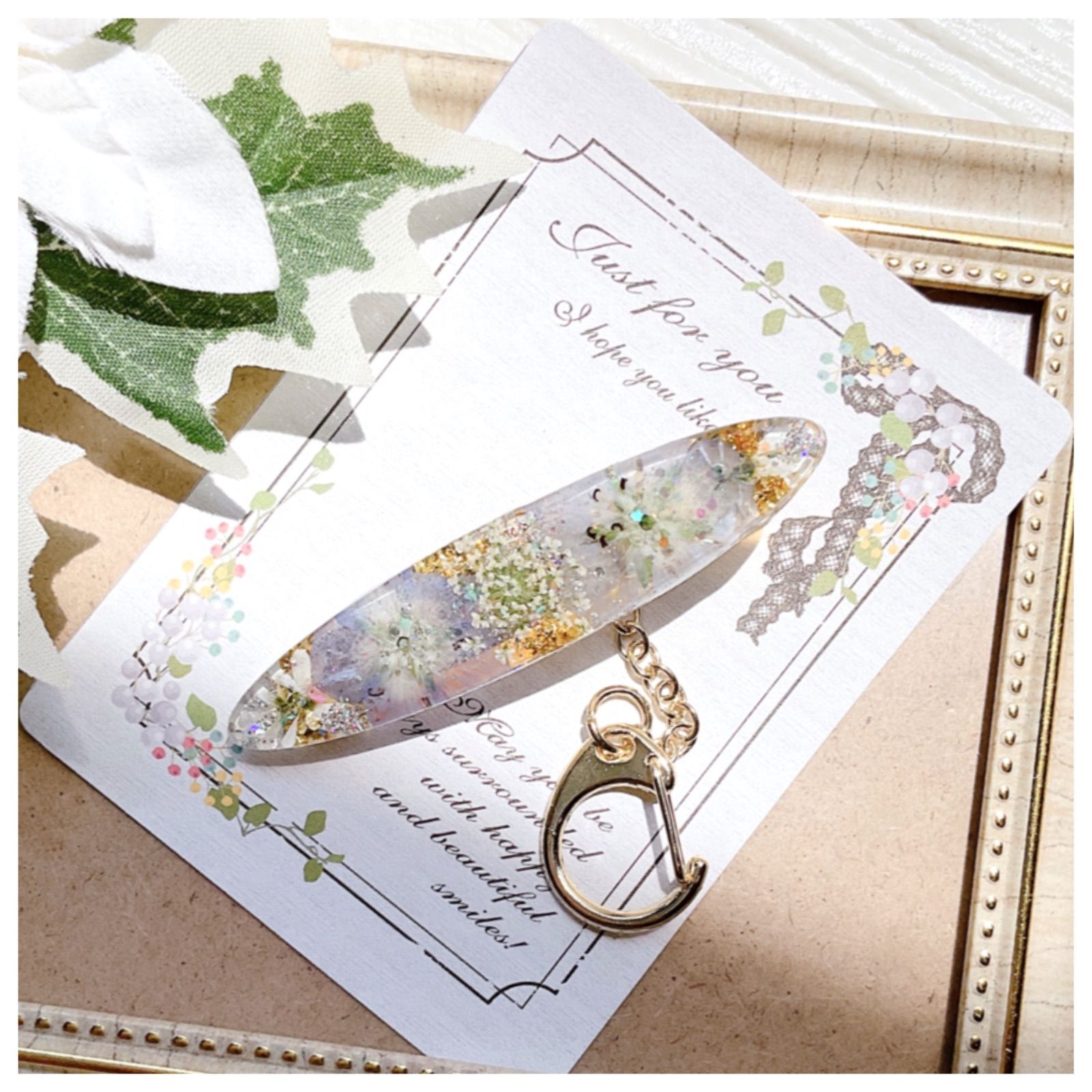 ♡展示品♡8押し花印鑑ケースレジンハンドメイド