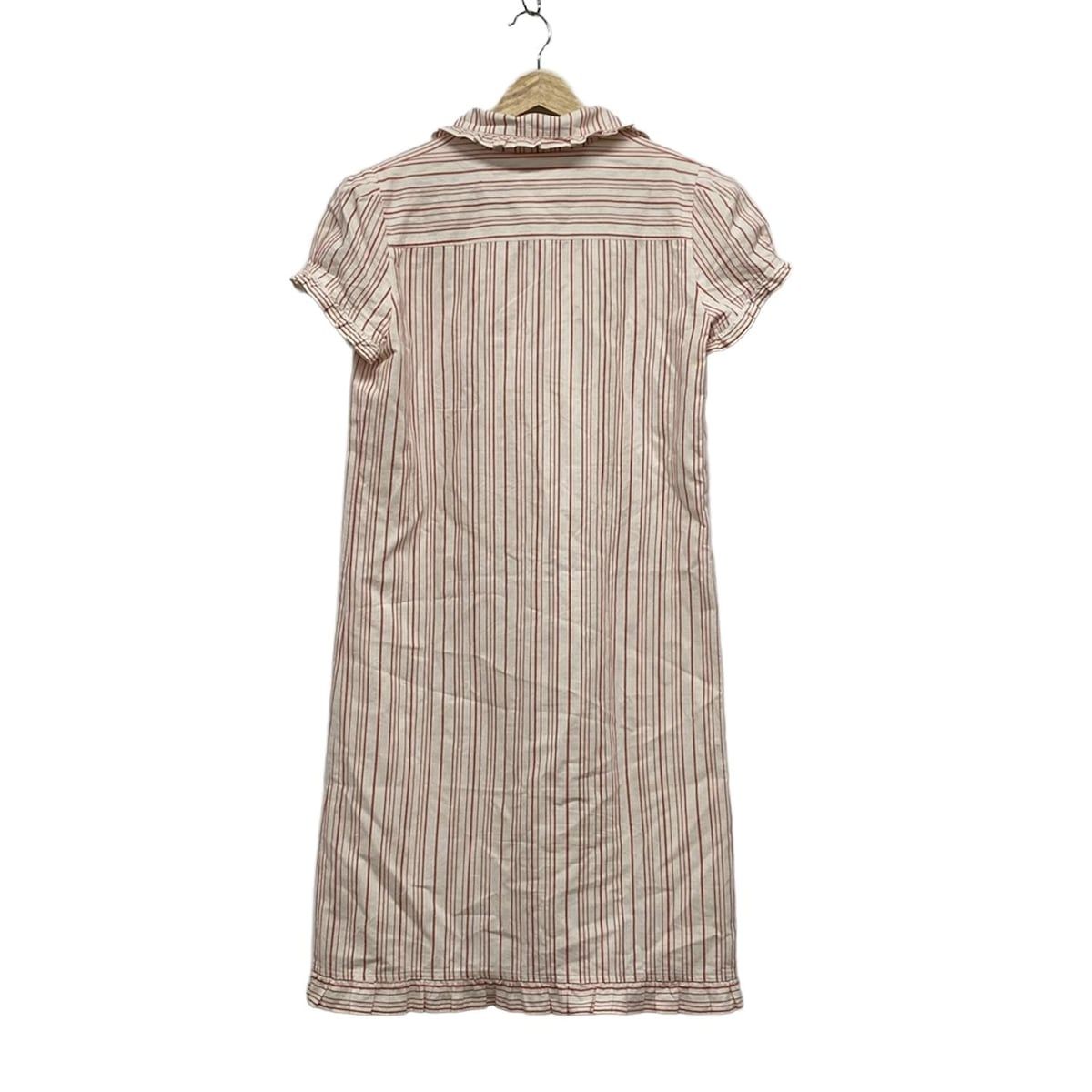 Rene(ルネ) ワンピース サイズ36 S レディース - レッド×白 半袖/ひざ Rene(ルネ) ワンピース サイズ36 S レディース - レッド×白 半袖/ひざ