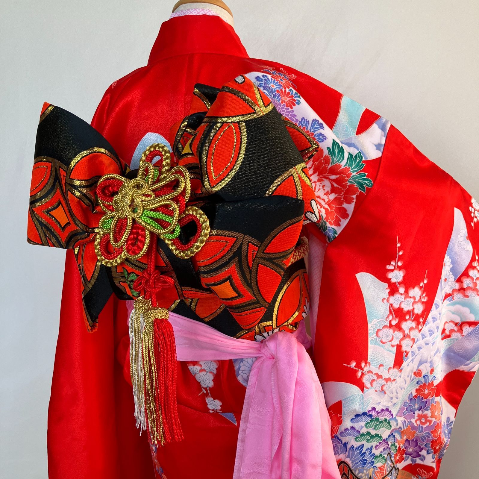七五三　レディース　着物　赤　新品　未使用　長襦袢　7歳　女の子 楽天市場】【レンタル】753 七五三 着物 7歳 フルセット 女の子