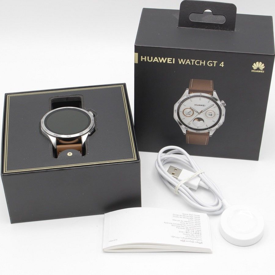 美品】HUAWEI WATCH GT4 46mm PNX-B19 ブラウン スマートウォッチ  