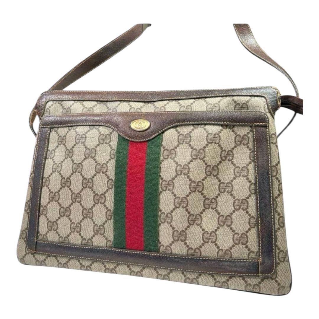 GUCCI グッチ ショルダーバッグ シェリーライン GG柄 メンズ レディース ユニセックス PVCレザー