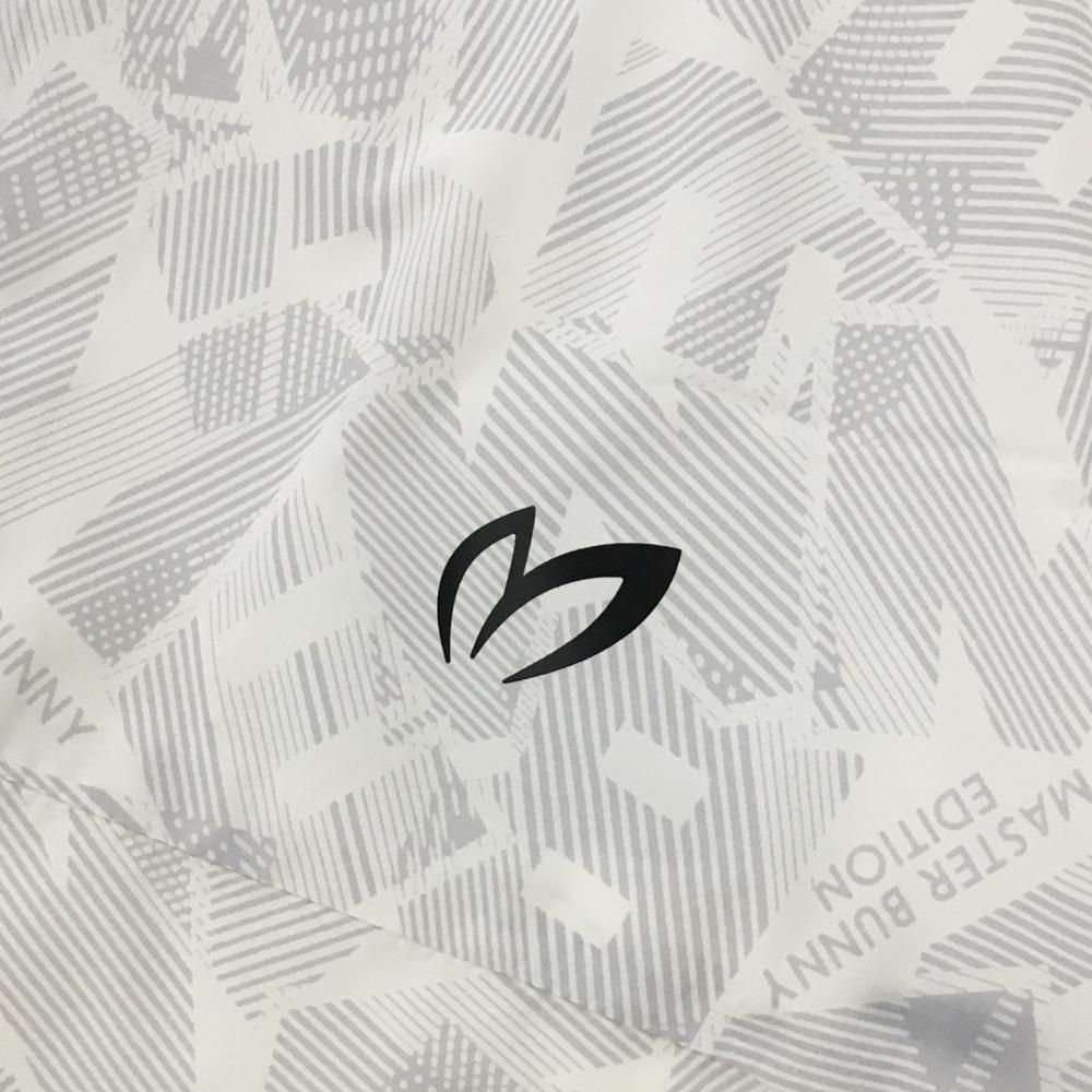 マスターバニー 中綿リバーシブルジャケット 白×グレー 総柄 裏無地