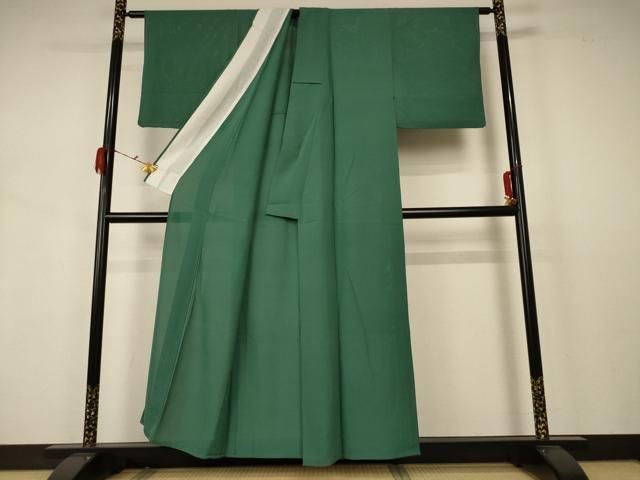 平和屋着物 夏物 色無地 絽 老竹色 正絹 AABB2588jd