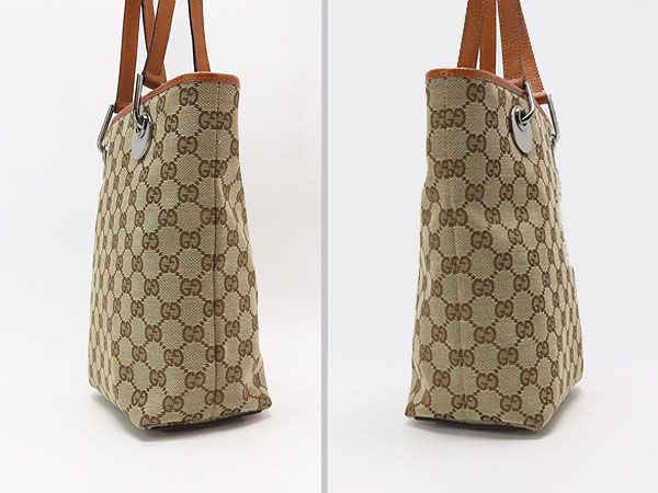 美品】グッチ GUCCI GGキャンバス バケツ型 トートバッグ ハンドバッグ  