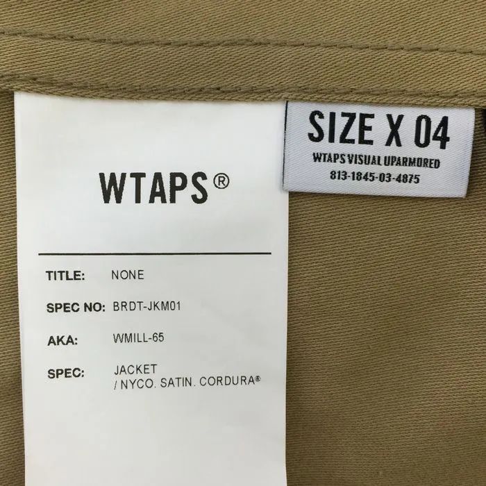 ダブルタップス WTAPS WMILL 65 JACKET NYCO SATIN CORDURA フード付き