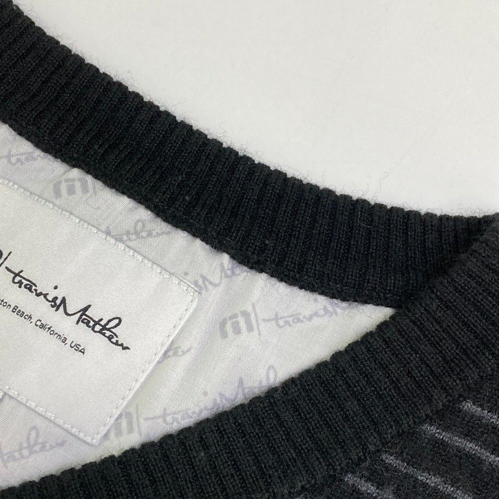 サイズ：XL TRAVIS MATHEW トラビスマシュー  ウール Vネックニットベスト  ブラック系 [240101475651] ゴルフウェア メンズ ストスト TRAVISMATHEW TRAVIS MATHEW トラビスマシュー ウール Vネック
