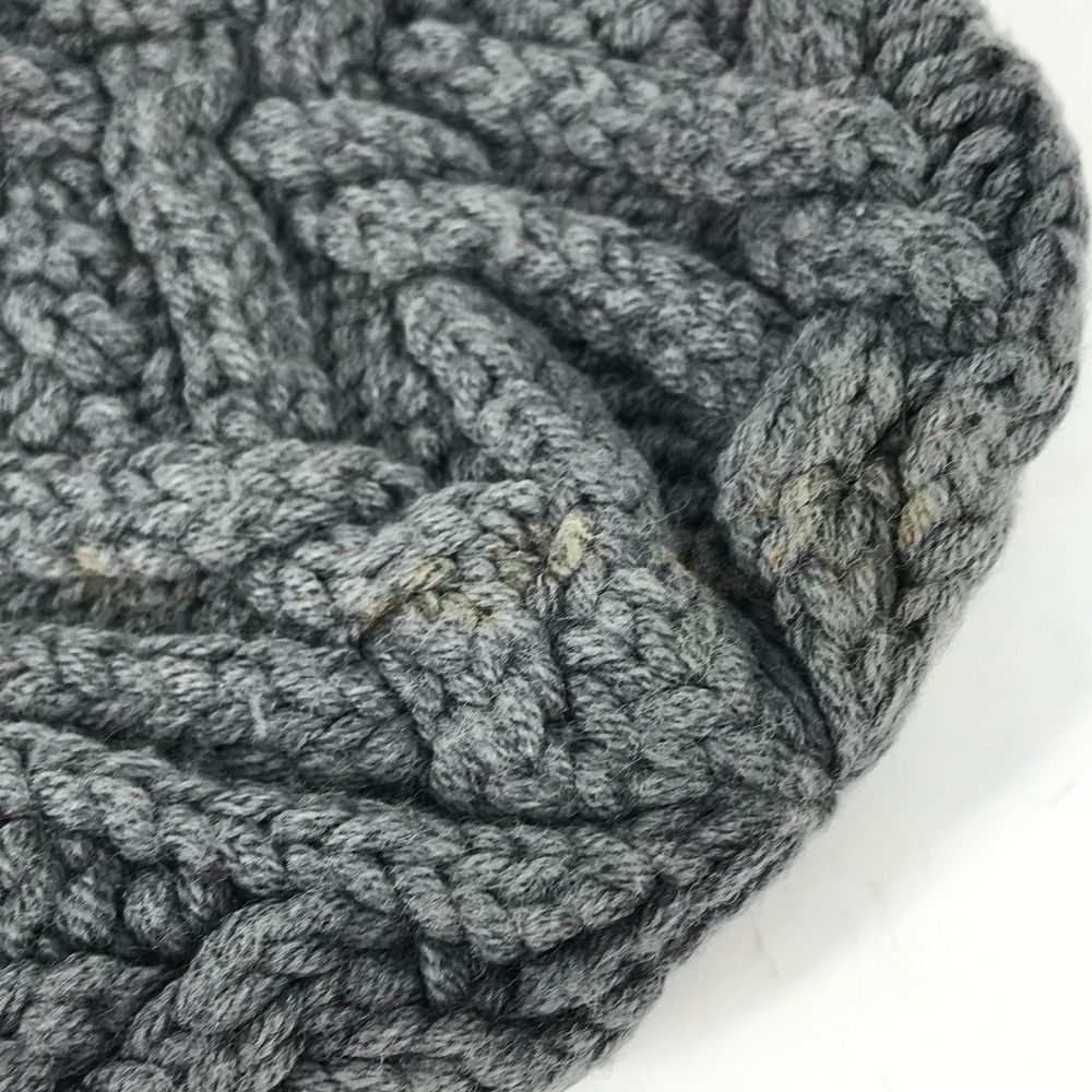 MONCLER モンクレール ニット帽　 ダークグレー　白ワッペン MONCLER モンクレール ニット帽 ワッペン ウール - メルカリ
