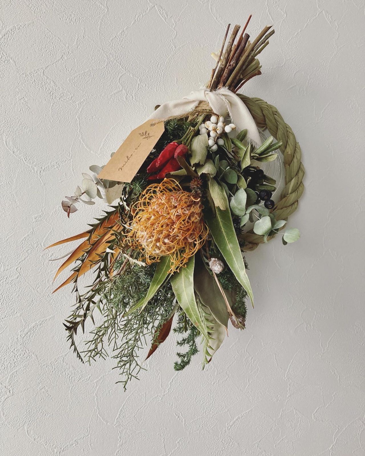 2wayしめ縄リース❁︎① 人気 メルマガ掲載】送料無料【2way】スワッグ