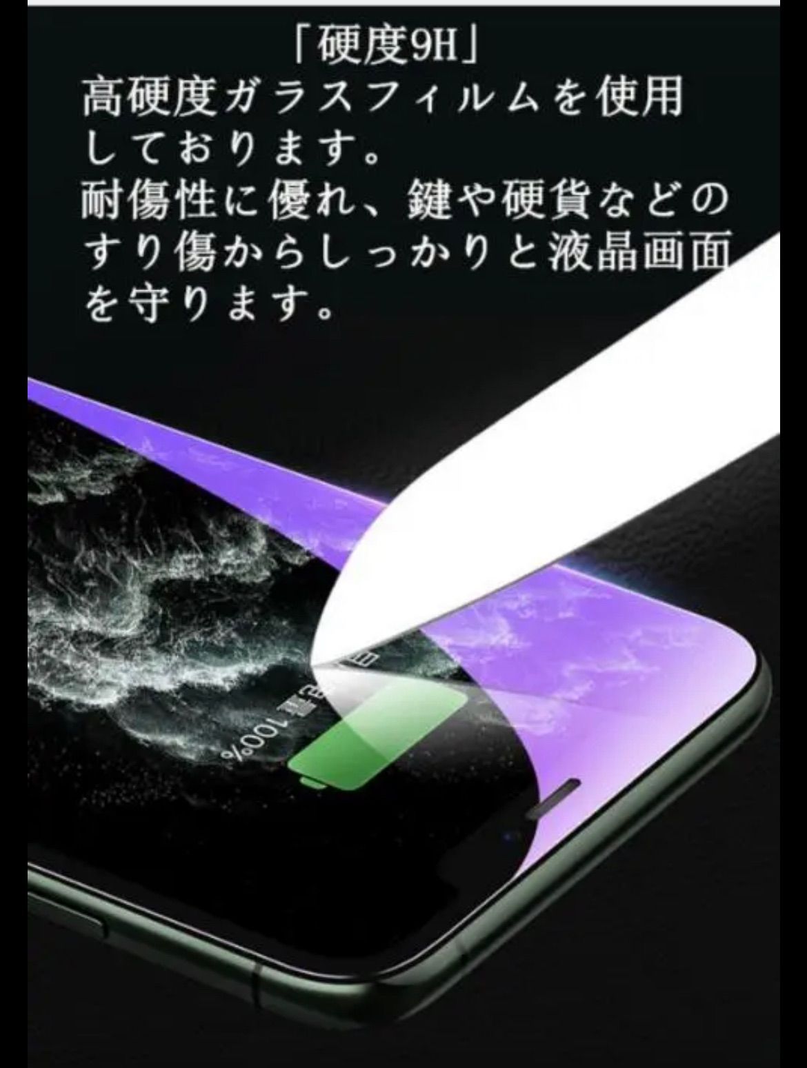 最安値 iPhone14promax ブルーライトカット ガラスフィルム３枚