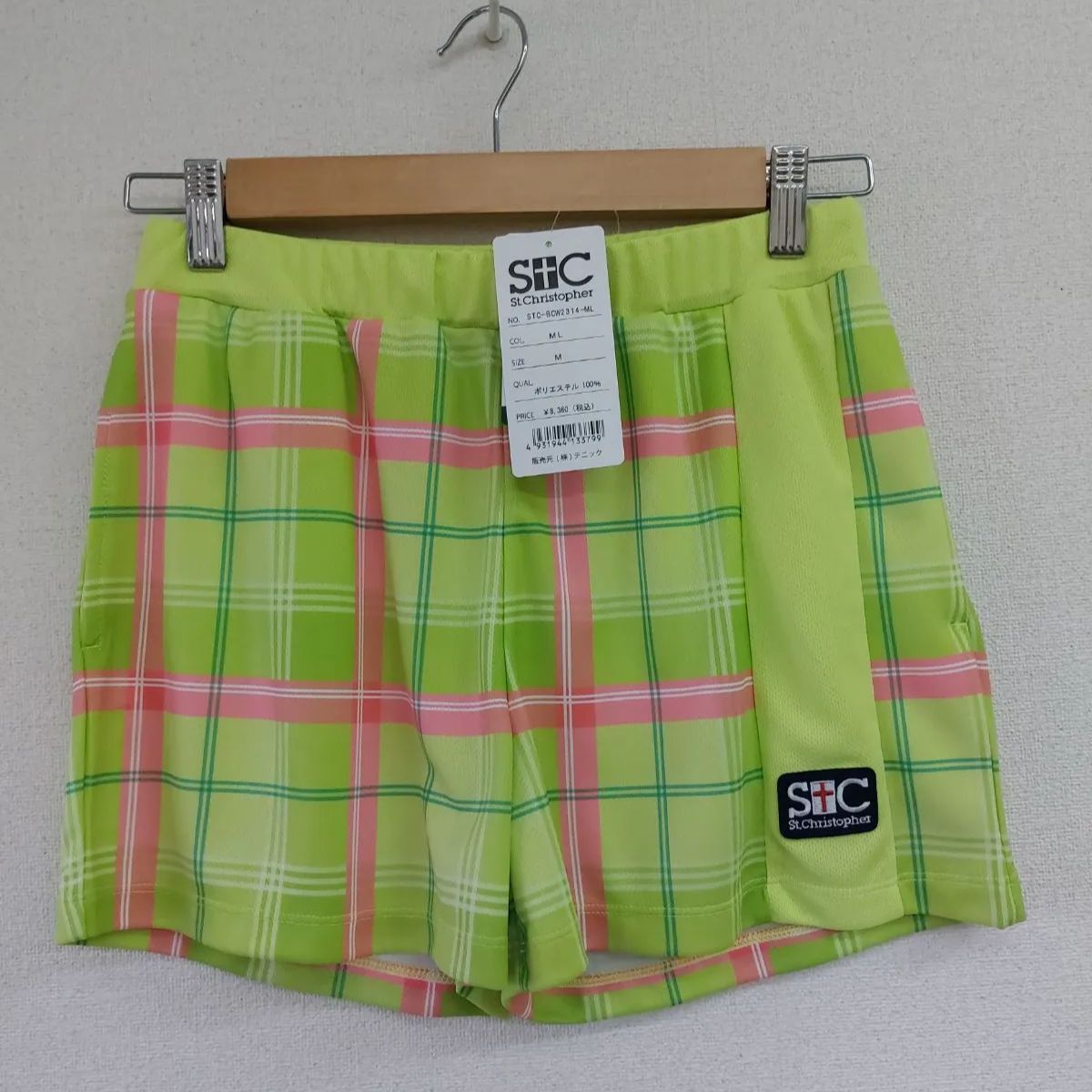 値下げしました（60％OFF)　新品　St Christopher レディス　チェックゲームショートパンツ（セントクリストファー）Mサイズ　BCW2314
