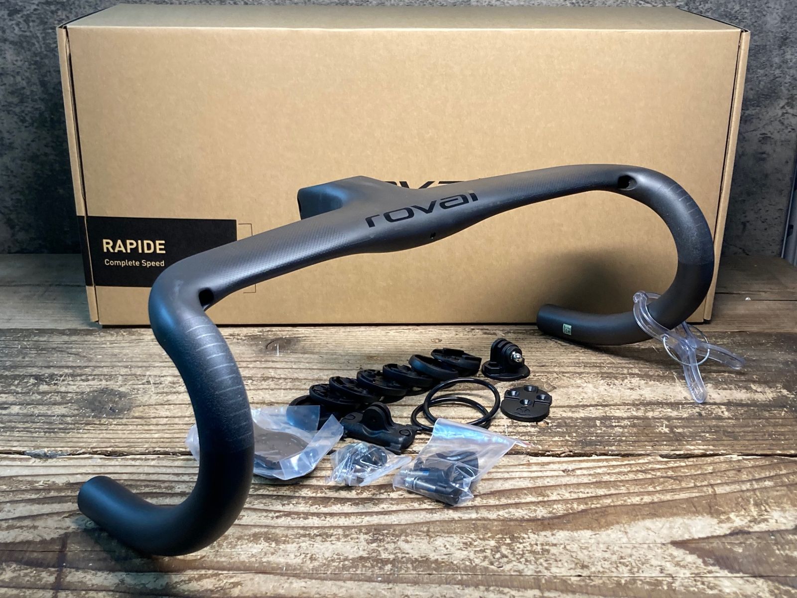 JM372 ロヴァール ROVAL RAPIDE RD COCKPIT 一体型 カーボン ドロップハンドル Φ31.8 380|75MM