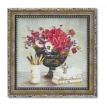 キャサリン.ホワイト( ゴージャス薔薇の絵 )金色木製フレーム キャサリン.ホワイト( ゴージャス薔薇の絵 )金色木製フレーム