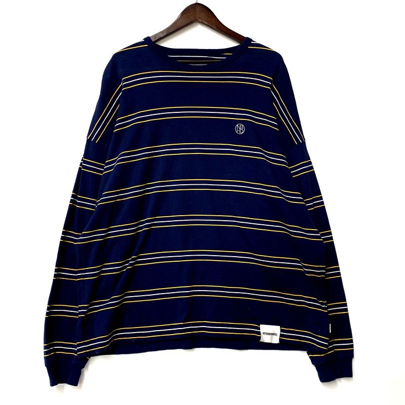 メンズ NEIGHBORHOOD ネイバーフッド 231FPNH-CSM07 23SS BORDER CREWNECK LS ボーダークルーネックロングスリーブ トップス 長袖 142-250206-ma-08-IZU