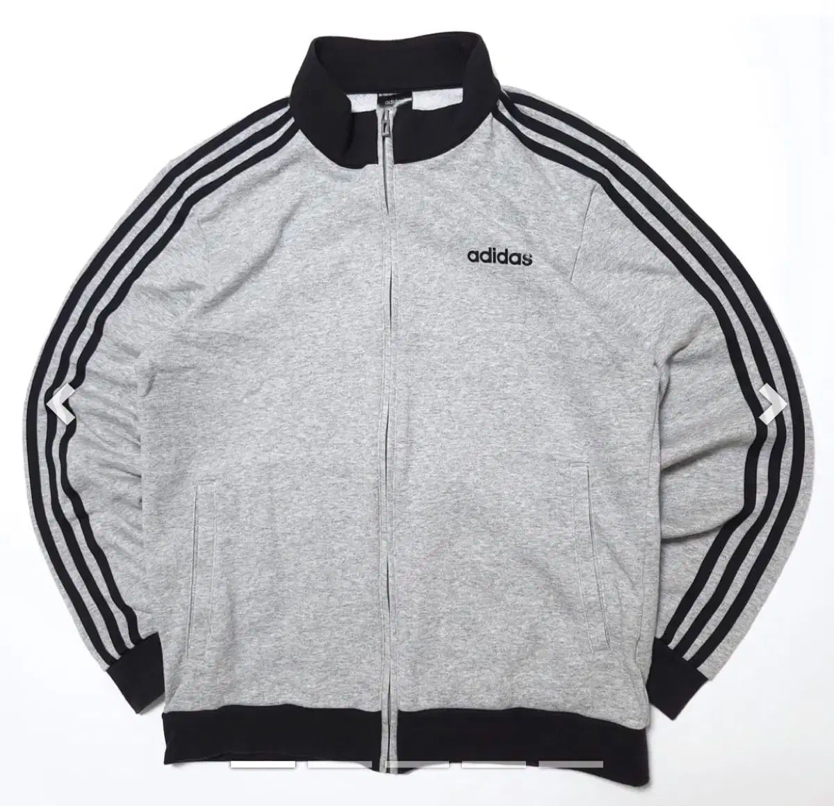adidas アディダス コットン リラックス トラックトップス ジャージ ジップアップ ジャケット グレー