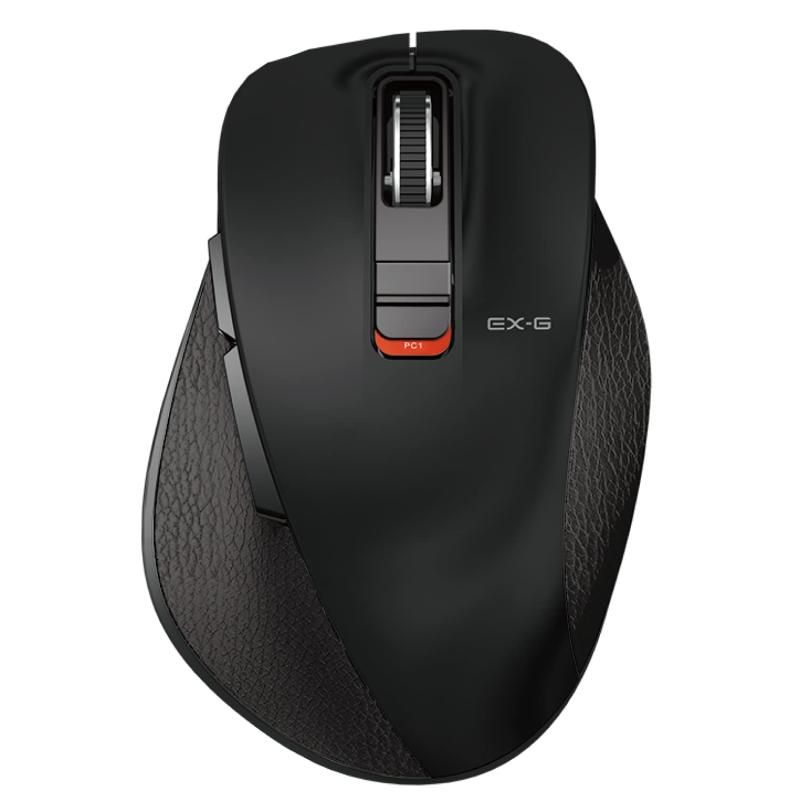 エレコム ワイヤレスマウス Bluetooth EX-G 握りの み 静音設計 5ボタン マルチペアリング Mサイズ ブラック M-XGM15BBSBK