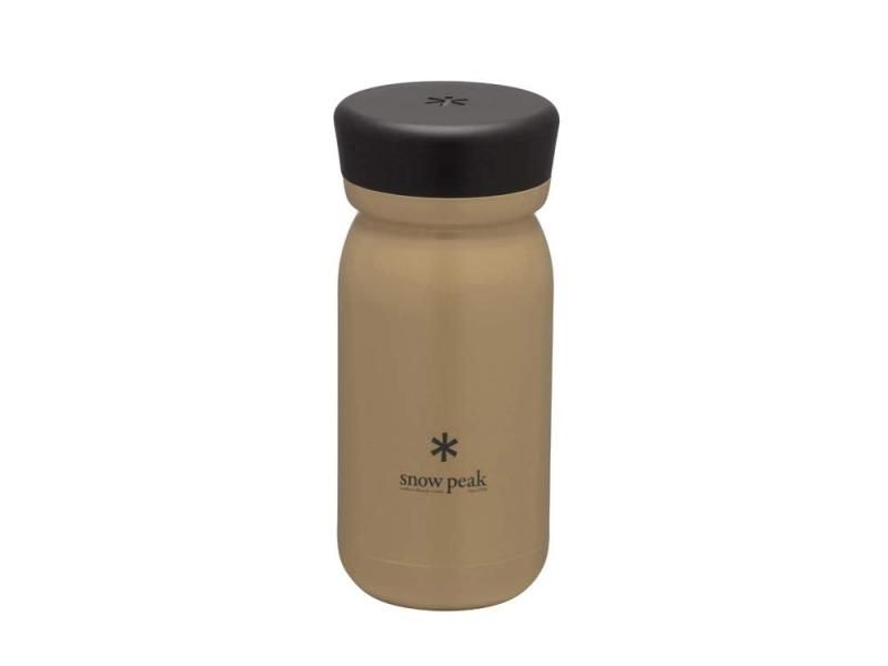 スノーピーク snow peak ステンレス真空ボトルタイプM 350ml ステッカー付| サンド