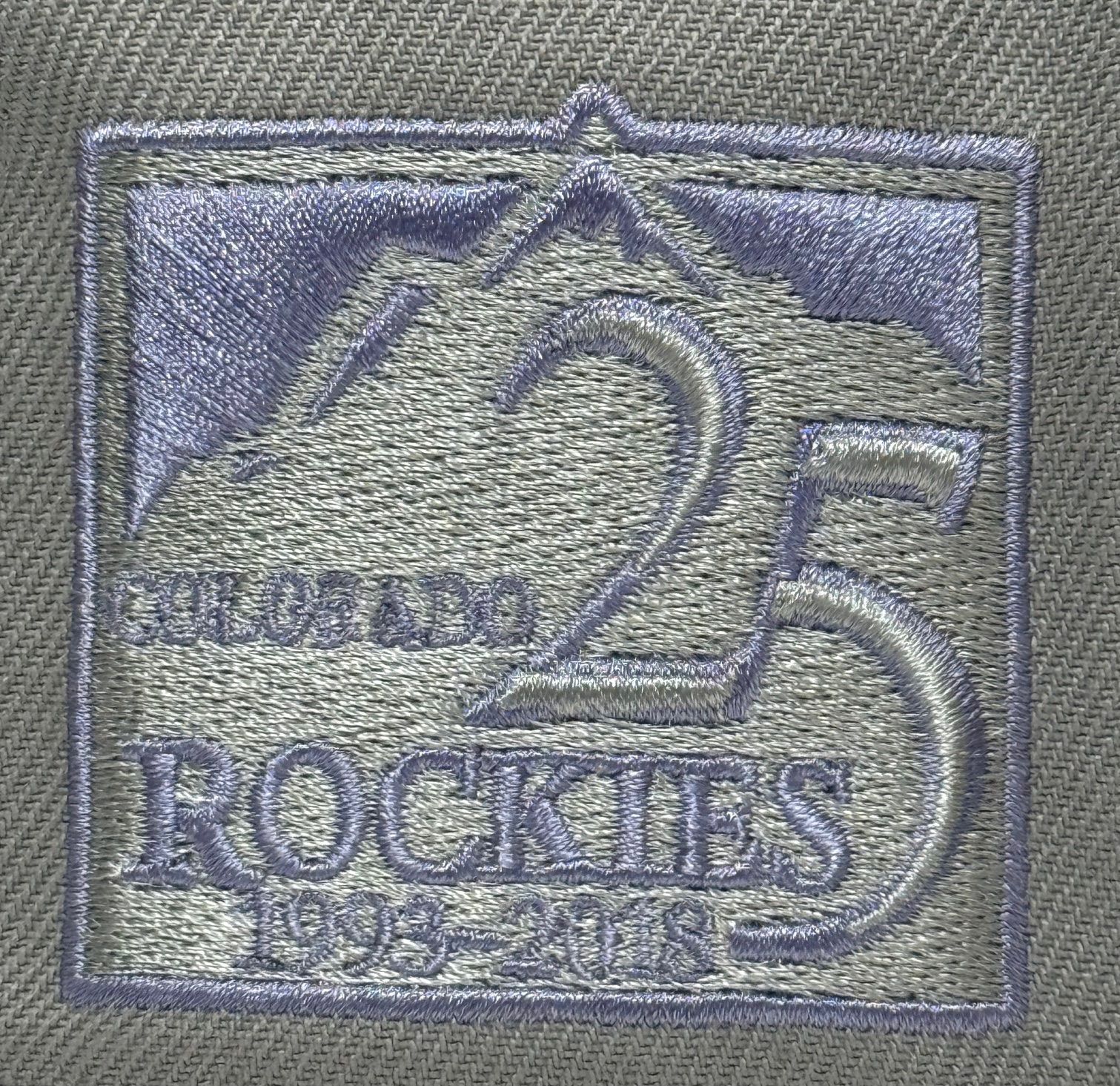 Newera コロラドロッキーズ 25thアニバーサリー 59fifty フィッティドキャップ パープルスモークカラー