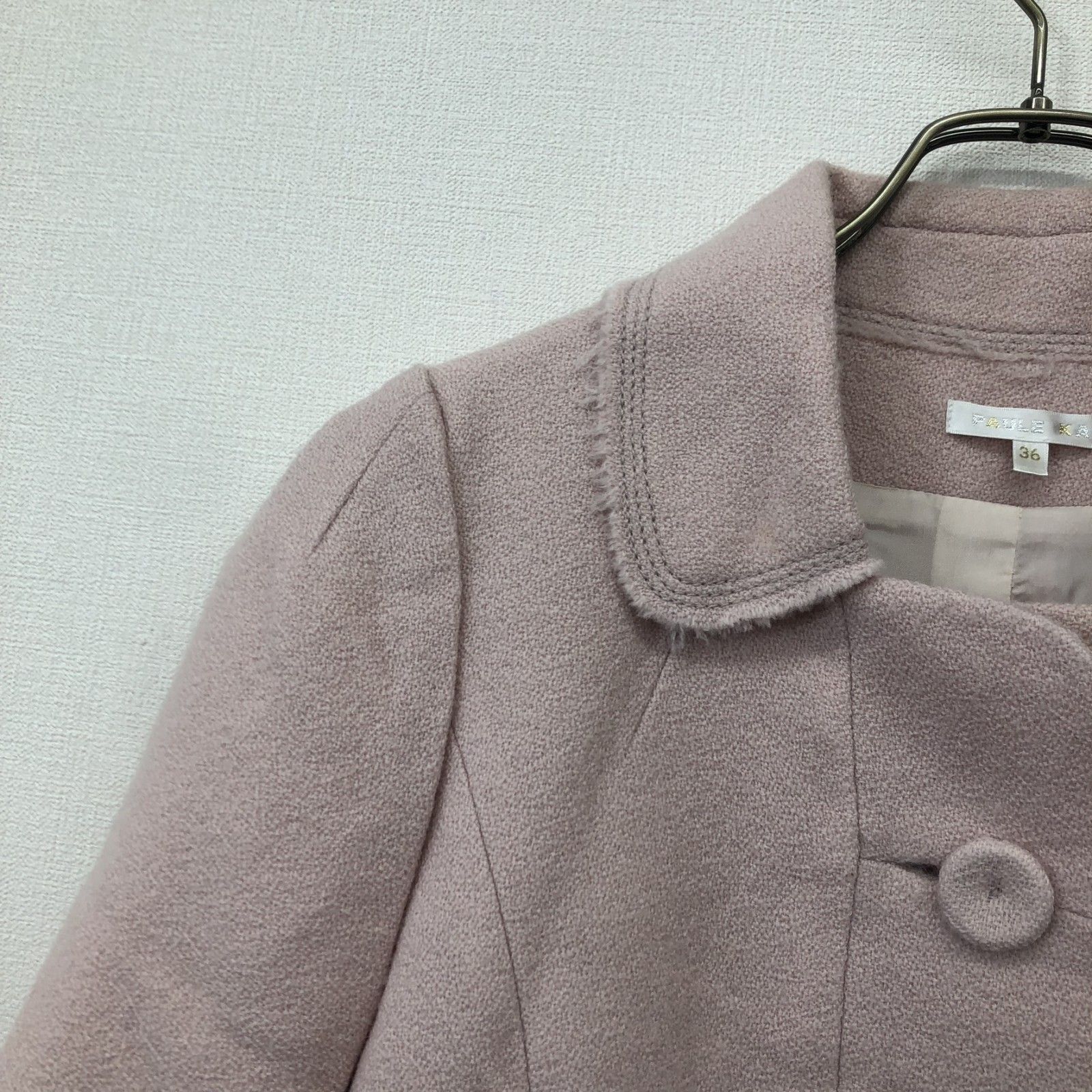 PAULE KA】ポールカ 36 ピンク系 レディース コート アウター 襟付き