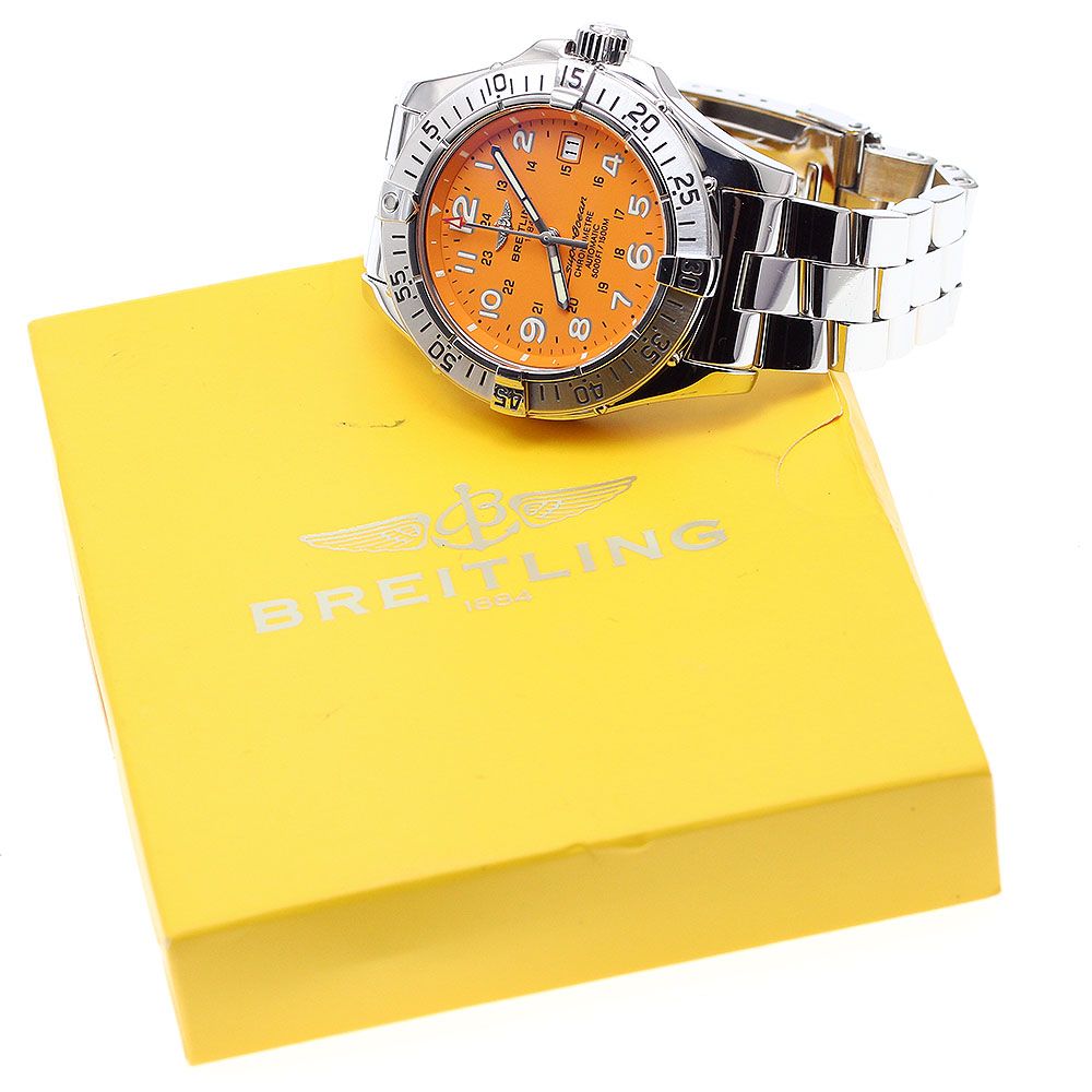 ブライトリング A 17360 スーパーオーシャン デイト 自動巻き メンズ 保証書付き_906093