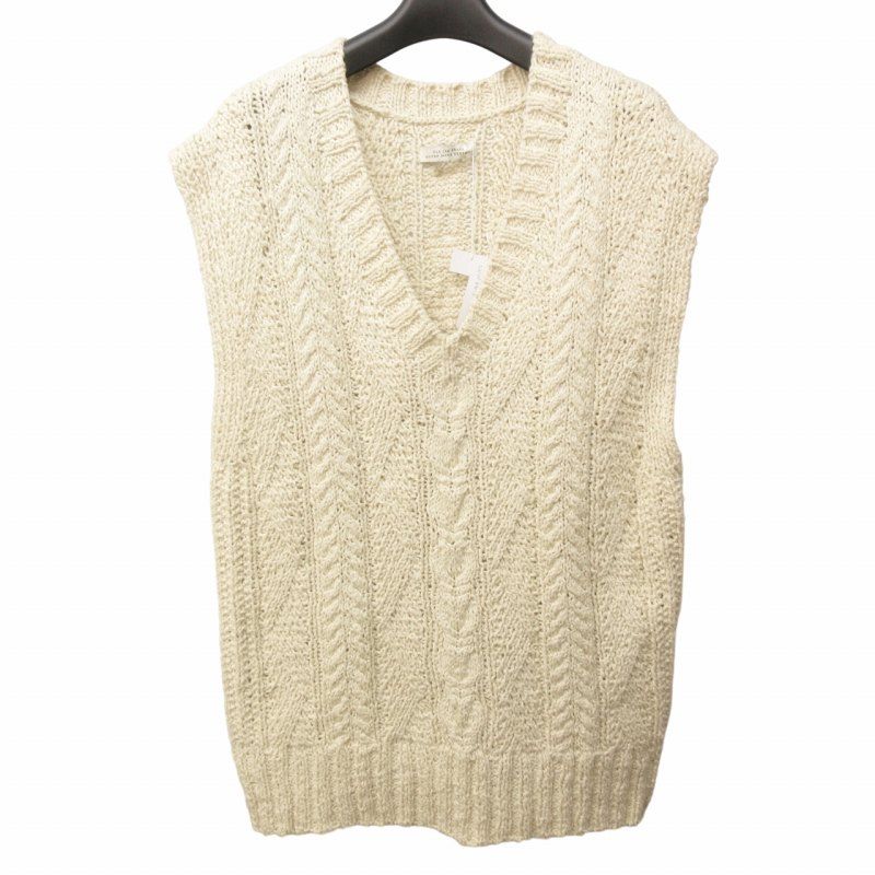 オールドジョー OLDJOE タグ付 近年 ROPE YARN FISHERMAN SWEATER ケーブルニット ベスト セーター Vネック  231OJ-KN05 ライトベージュ 系 38 約M □BL1 0301 - メルカリ