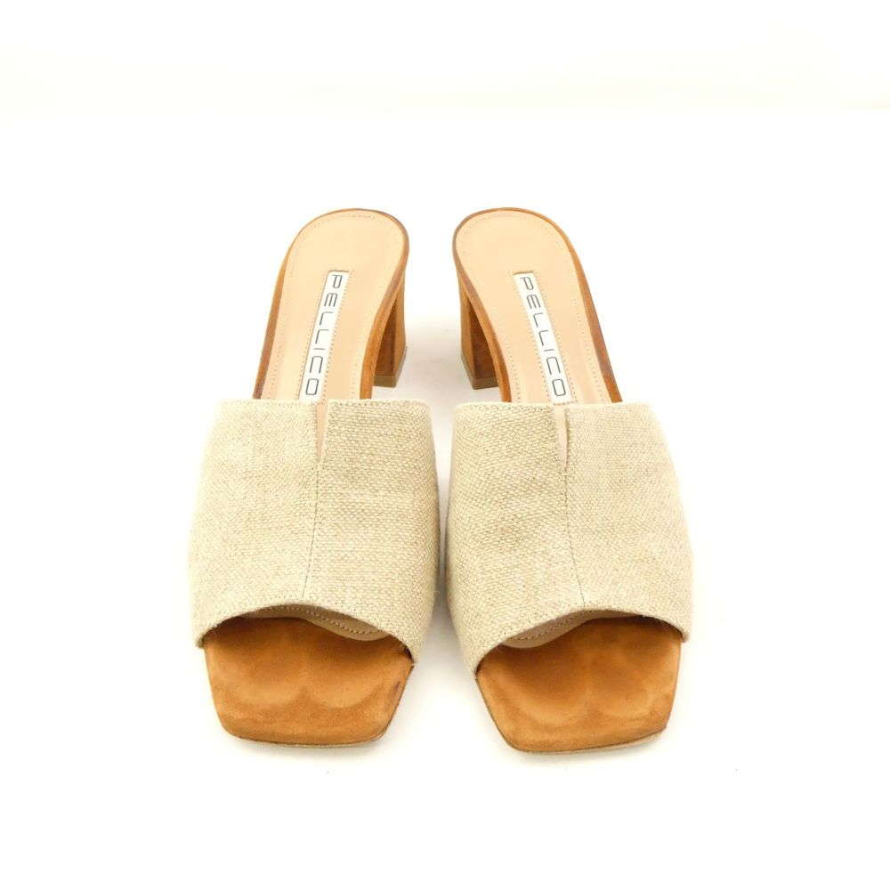 美品 PELLICO ペリーコ 6225 キャンバス CANVAS ミュール 38 25cm